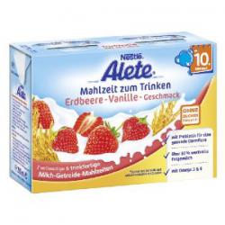 Alete mlíčko s obilovinami jahoda - vanilka 2x200ml (10m)