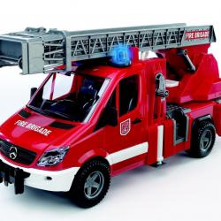 Bruder Hasičské auto Mercedes Benz Sprinter s výsuvným žebříkem a blikacím majákem
