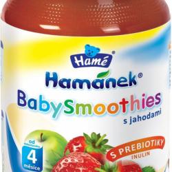 Hamánek ovocný příkrm BabySmoothies koktejl s jahodami (4m)