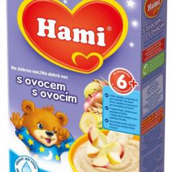 Hami mléčná kaše sedmizrnná s ovocem na dobrou noc (6m)