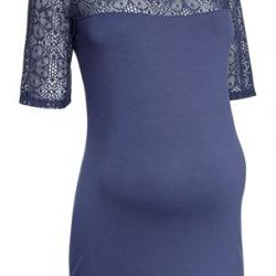 Navy Crochet Top, tričko těhotenské