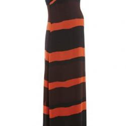 Orange Striped Maxi Dress