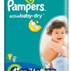 Pampers Giantpack 4 MaxiPlus 74 ks