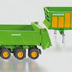 SIKU Traktor Deutz se sadou přívěsů Joskin, 1:87