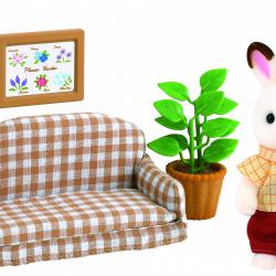 Sylvanian Families Nábytek chocolate králíků - taťka na pohovce