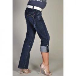 Těhotenské rifle těhotenské kalhoty TER057 modrá Jeans