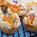 Slané muffiny se šunkou a sýrem