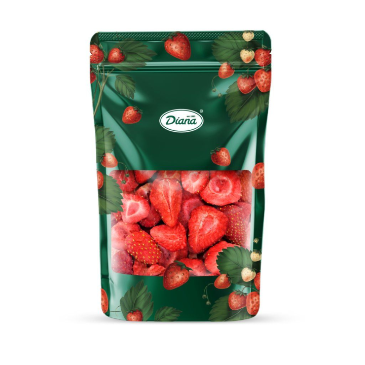 Jahodové plátky lyofilizované